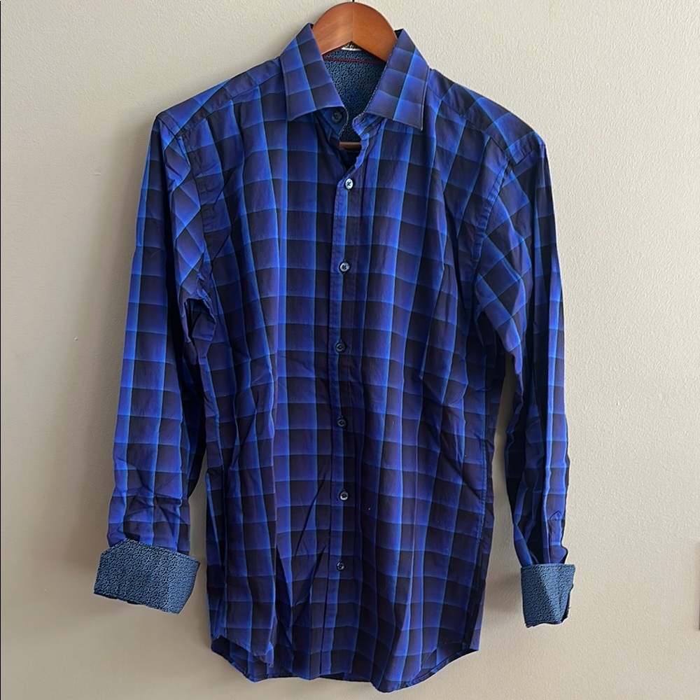 Bugatchi Blue Casual Button Down Shirt